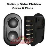 Botao Vidro Eletrico 6 Pinos Simples Corsa 95 A 02 E Classic