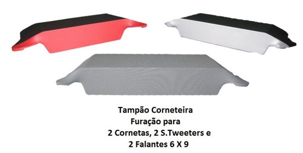 Tampão Corneteira Palio 2 Cornetas 2 S.tweeter E Falante 6x9